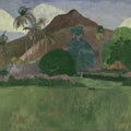 Tahitian Landscape, Green Mural Wallpaper - pure wallpaper artwork