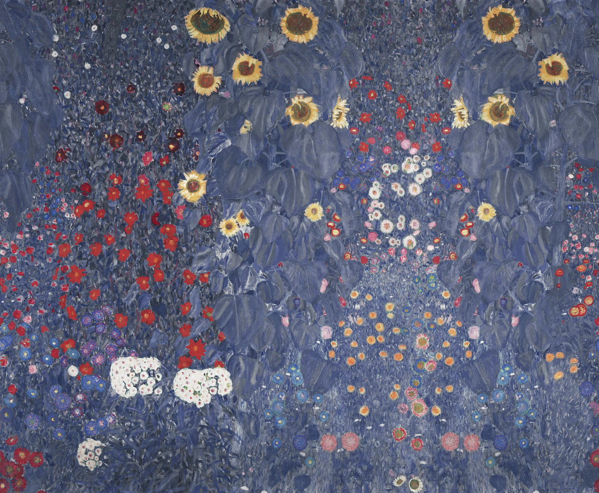Farm Garden, Blue Mural Wallpaper - pure wallpaper artwork