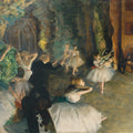 The Rehearsal of the Ballet Onstage by Degas Mural Wallpaper - pure wallpaper artwork