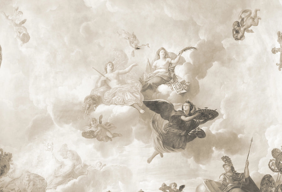 Royal Magnificence, Beige Mural Wallpaper