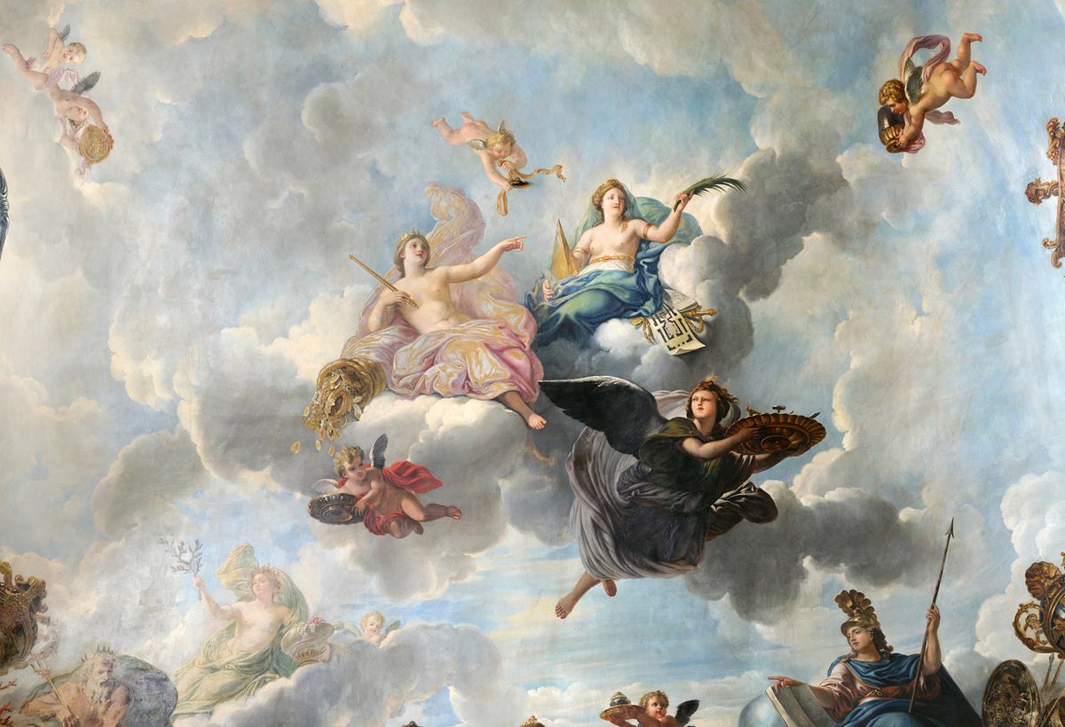 Royal Magnificence, Blue Mural Wallpaper - pure wallpaper artwork