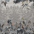 Owl Forest, Gray Mural Wallpaper - pure wallpaper artwork