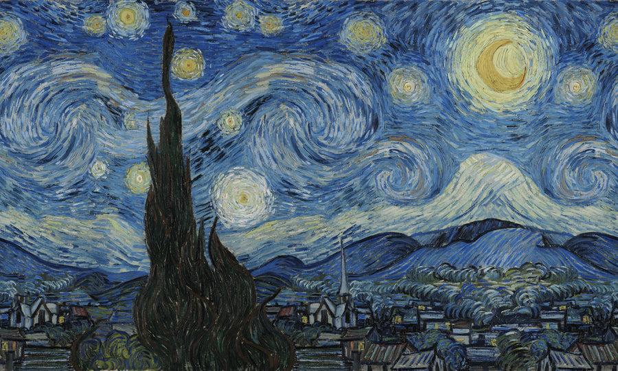 Starry Night by Van Gogh Repeatable Mural Wallpaper