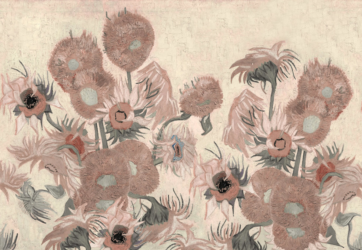 Sunflowers Repeatable, Soft Mural Wallpaper - pure wallpaper artwork