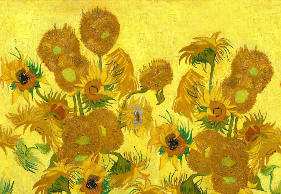 Sunflowers Repeatable, Yellow Mural Wallpaper
