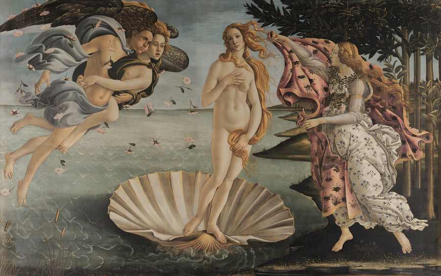 Venus Birth by Sandro Botticelli Mural Wallpaper