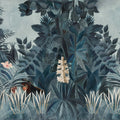 The Equatorial Jungle, Blue Mural Wallpaper - pure wallpaper artwork