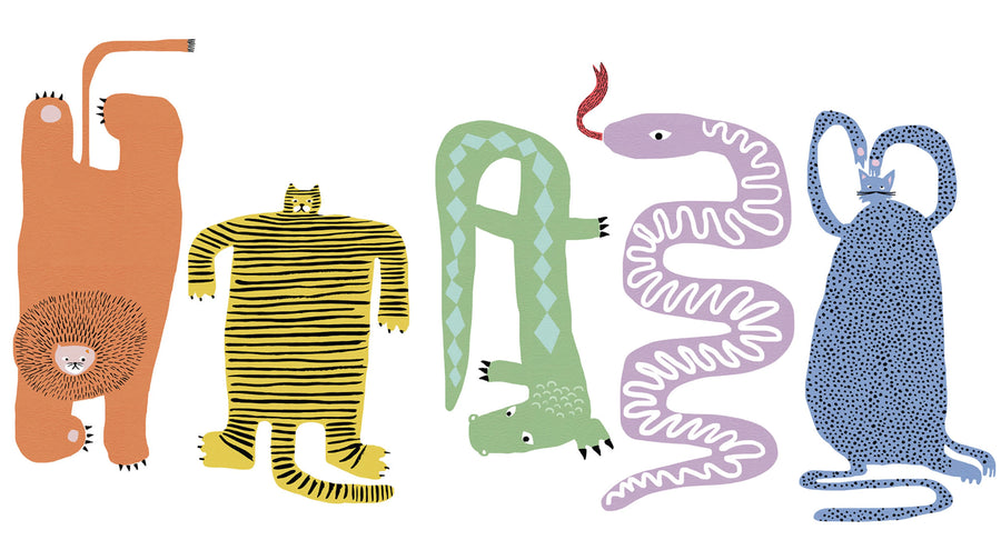 Funky Friends, Multi Mural Wallpaper