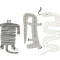Funky Friends, Gray Mural Wallpaper - pure wallpaper artwork