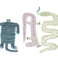 Funky Friends, Pastel Mural Wallpaper - pure wallpaper artwork