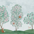 Happy Haven, Green Mural Wallpaper - pure wallpaper artwork