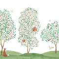 Happy Haven, White Mural Wallpaper - pure wallpaper artwork