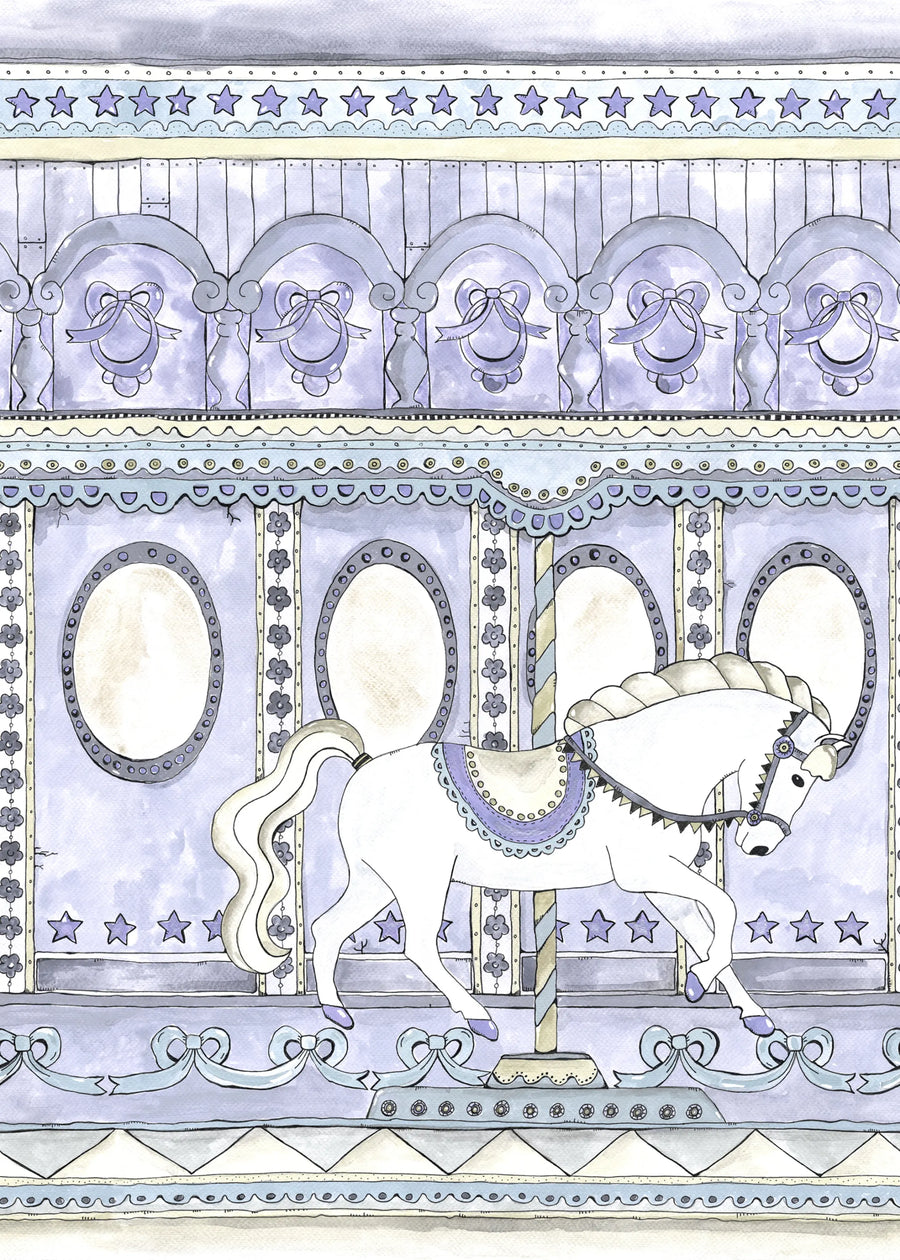 Merry go Around, Lilac Mural Wallpaper