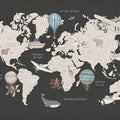 Playful World, Dark Blue Mural Wallpaper - pure wallpaper artwork