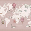 Playful World, Light Pink Mural Wallpaper - pure wallpaper artwork