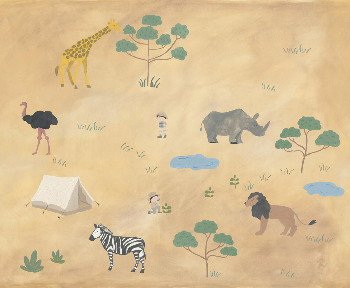 Animal Safari, Sand Mural Wallpaper - pure wallpaper artwork