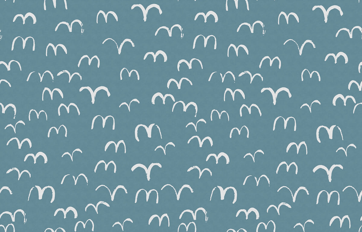 Bird, Blue Mural Wallpaper - pure wallpaper artwork