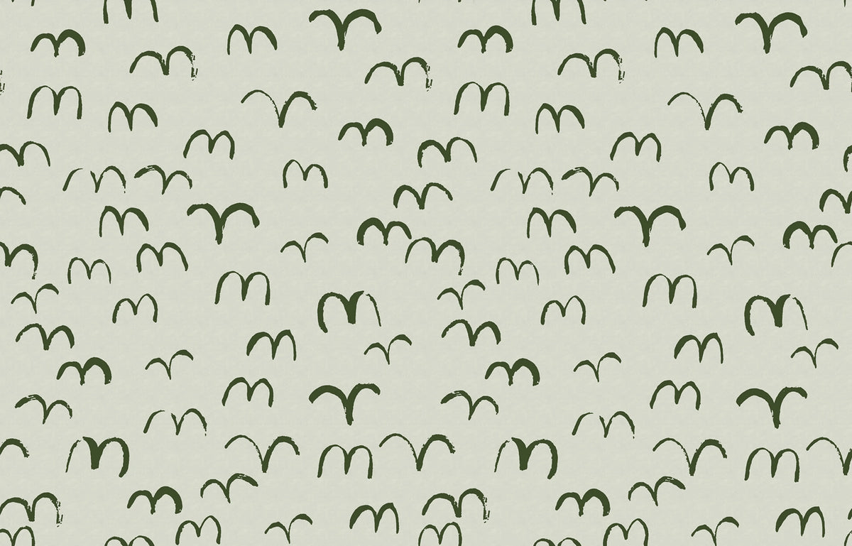Bird, Green Mural Wallpaper - pure wallpaper artwork