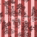 Happy Toile, Raspberry Mural Wallpaper - pure wallpaper artwork