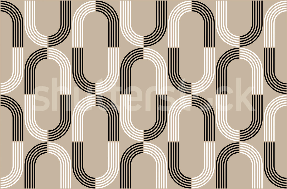 70s Retro, Beige Mural Wallpaper - pure wallpaper artwork