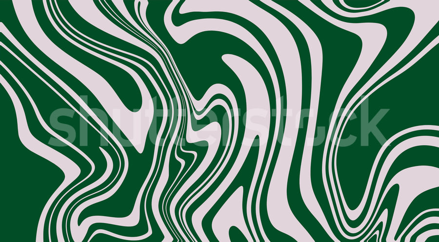 Swirly, Green Mural Wallpaper