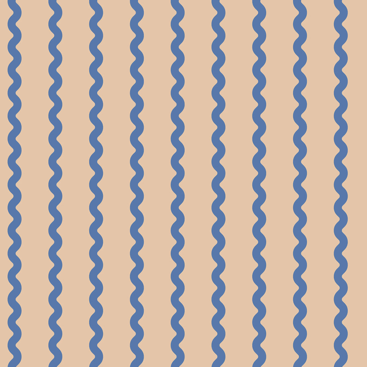 Wobbly Stripe, Blue Mural Wallpaper - pure wallpaper artwork