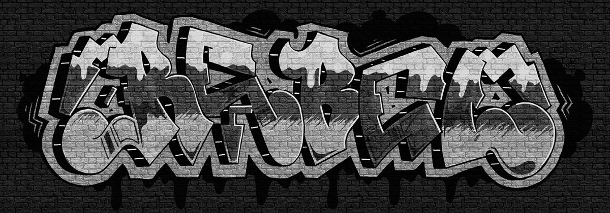 Rebel Graffiti, Black Mural Wallpaper - pure wallpaper artwork