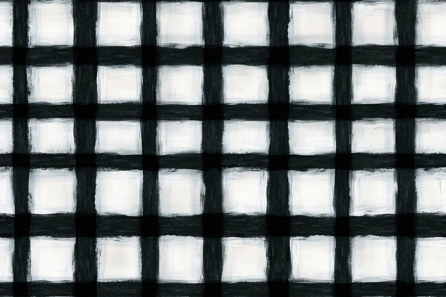 Painted Square, Black & White Mural Wallpaper