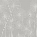 Waterlily Forest, Beige Mural Wallpaper - pure wallpaper artwork