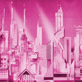 Sci-Fi Town, Pink Mural Wallpaper - pure wallpaper artwork