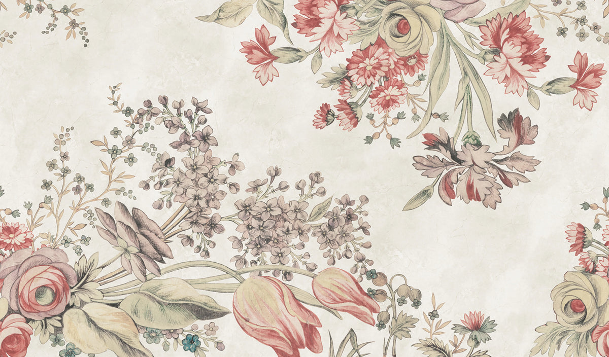 Bold Floral, Pink Mural Wallpaper - pure wallpaper artwork