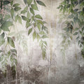 Vintage Leafs, Green Mural Wallpaper - pure wallpaper artwork