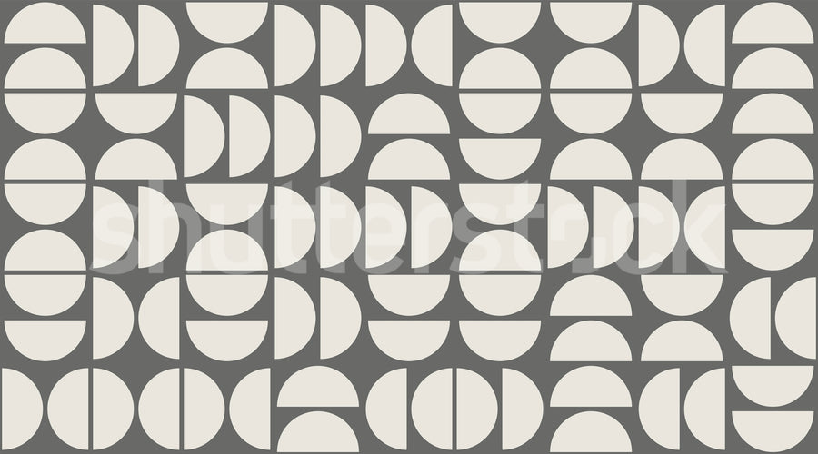 Geometry Shapes, Ash Mural Wallpaper