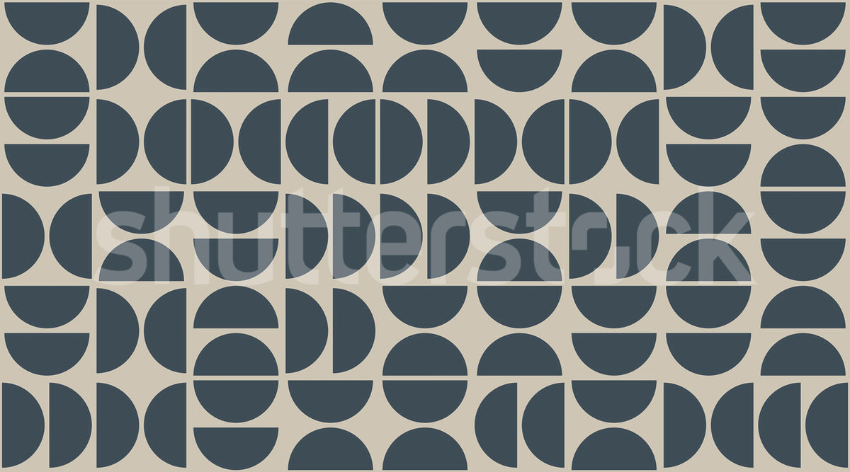 Geometry Shapes, Midnight Blue Mural Wallpaper - pure wallpaper artwork