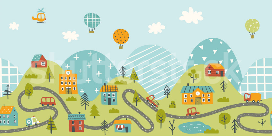Funny Pathway, Multi Mural Wallpaper