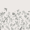 Spring Day, Graphite Mural Wallpaper - pure wallpaper artwork