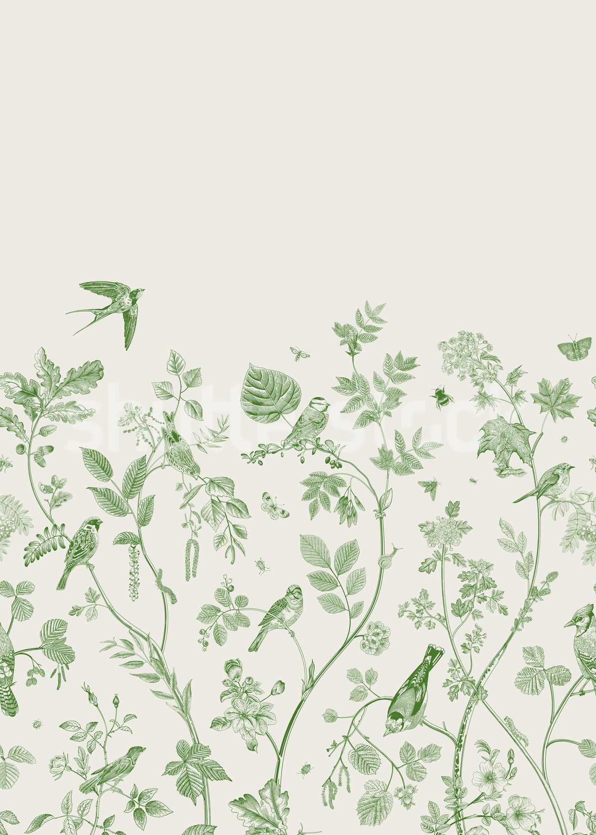 Spring Day, Green Mural Wallpaper - pure wallpaper artwork