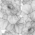 Bold Dahlia, Graphite Mural Wallpaper - pure wallpaper artwork