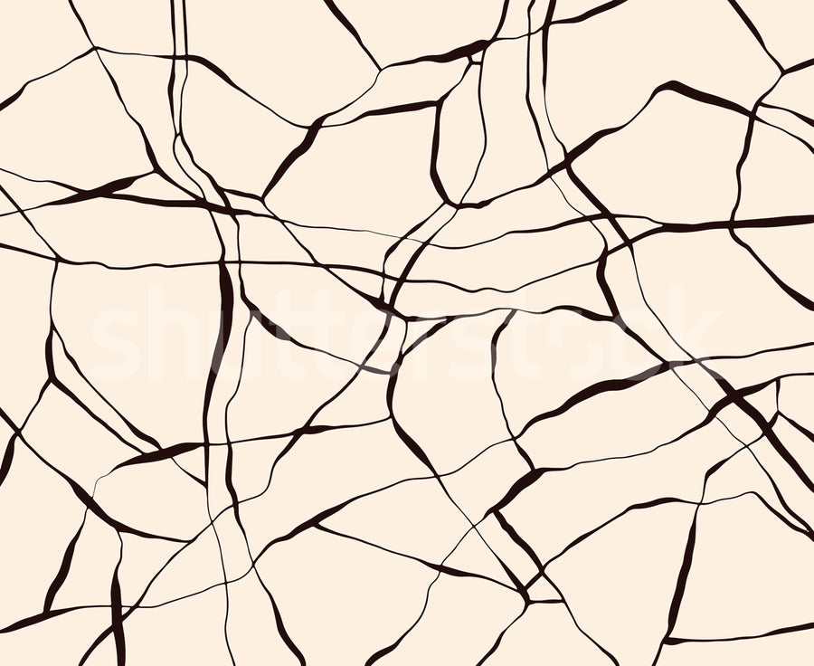 Line Art, Beige Mural Wallpaper