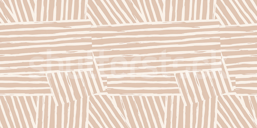 Geometric Lines, Beige Mural Wallpaper