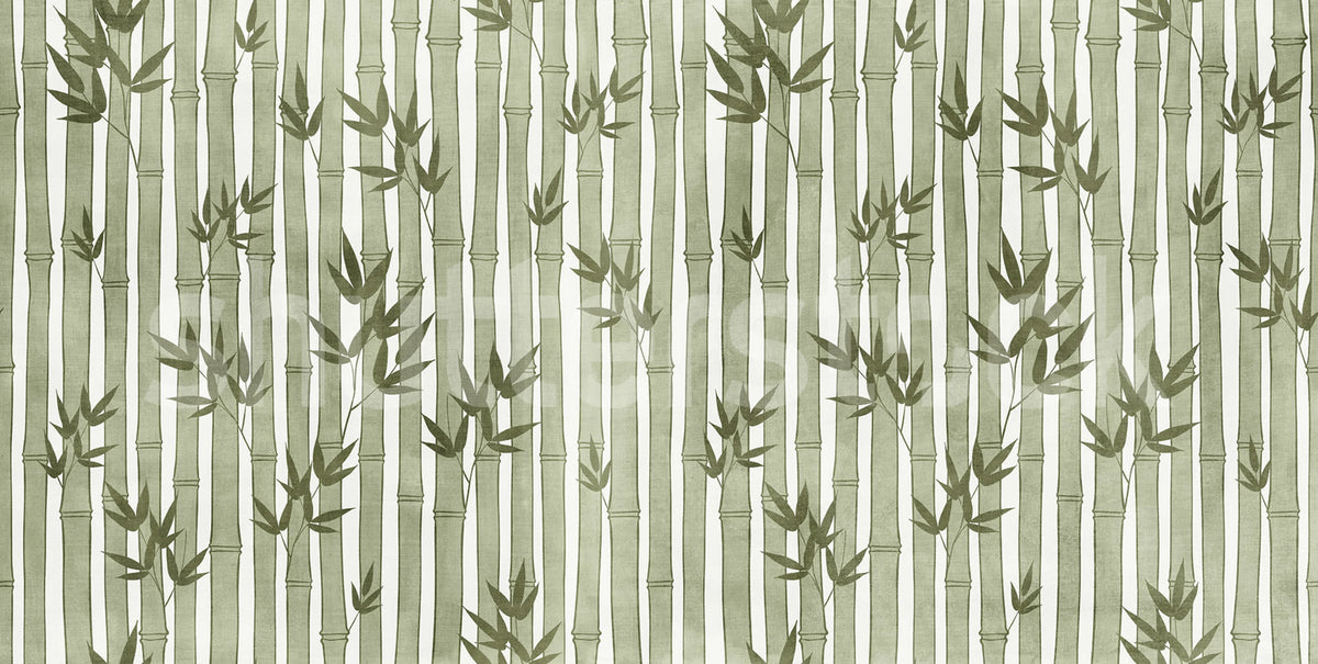 Bamboo Forest, Green Mural Wallpaper - pure wallpaper artwork