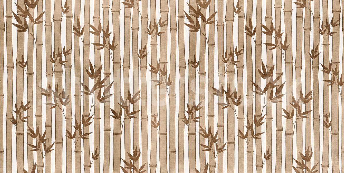 Bamboo Forest, Brown Mural Wallpaper - pure wallpaper artwork