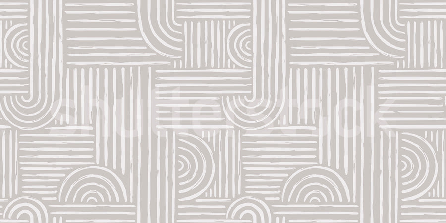 Graphic Vaults, Gray Mural Wallpaper