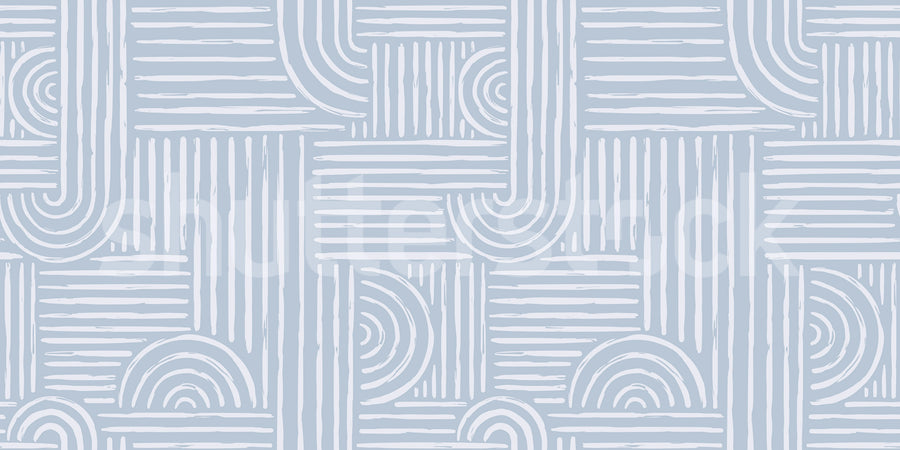 Graphic Vaults, Blue Mural Wallpaper