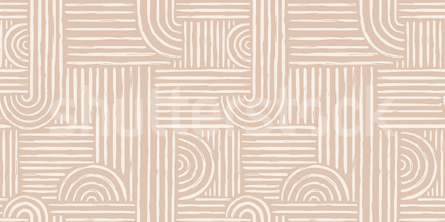 Graphic Vaults, Beige Mural Wallpaper