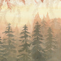 Watercolor Forest‚ Dawn Mural Wallpaper - pure wallpaper artwork