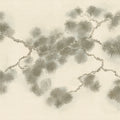 Pine Branch, Beige Mural Wallpaper - pure wallpaper artwork
