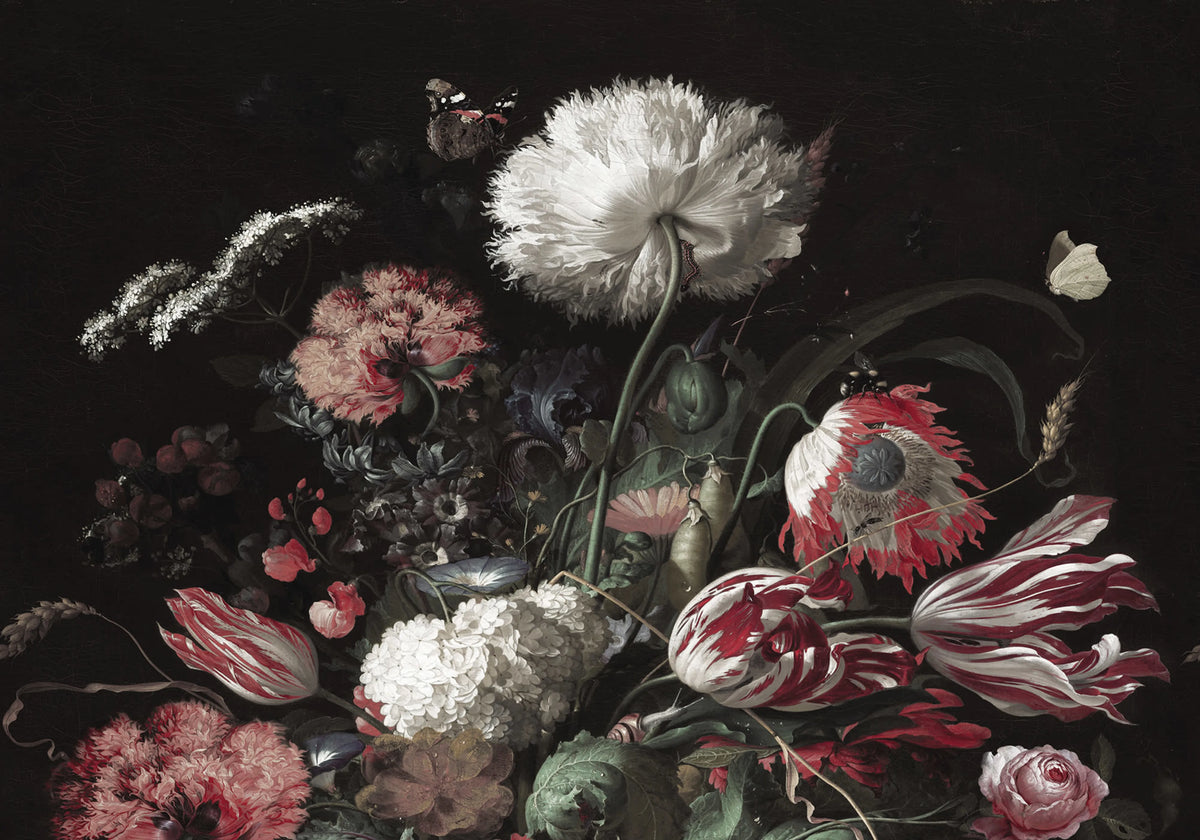 Bold Bouquet, Pink Mural Wallpaper - pure wallpaper artwork