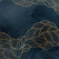 Opulence Dots, Midnight Blue Mural Wallpaper - pure wallpaper artwork