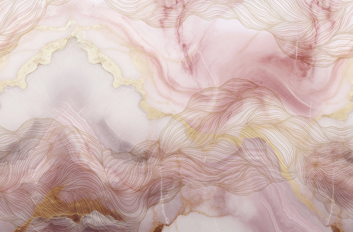 Opulence Dots, Pink Marble Mural Wallpaper - pure wallpaper artwork